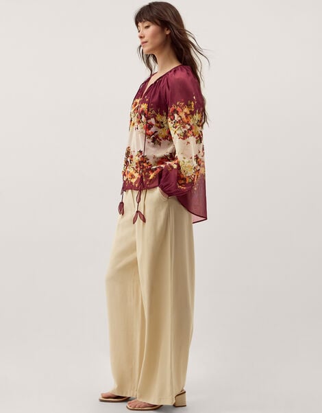 Parrie Balloon Sleeve Floral Blouse, Cream (CREAM), large
