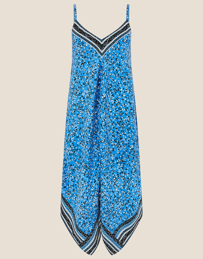 Hanky Hem Strappy Dress , Blue (COBALT), large