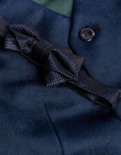 Velvet Waistcoat and Bow Tie Set, Blue (NAVY), large