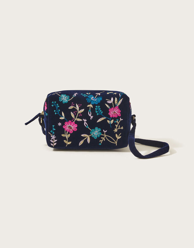 Boutique Embellished Velvet Bag, , large