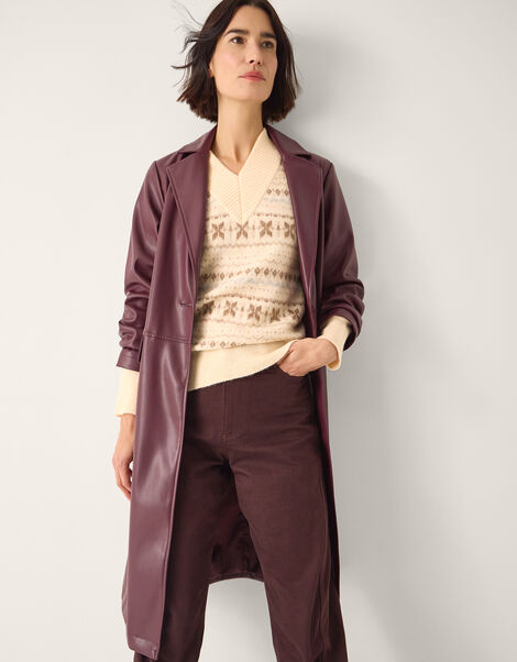 Febe V-Neck Fair Isle Jumper, Ivory (IVORY), large