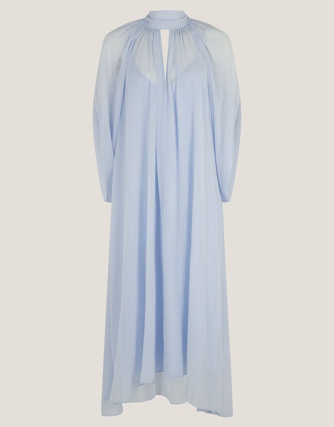 Amelie Cape Sleeve Chiffon Maxi Dress, Blue (PALE BLUE), large