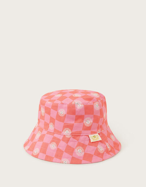 Checkerboard Bucket Hat, Pink (PINK), large