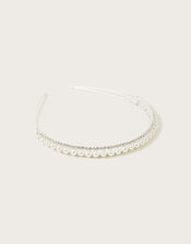 Pearl Diamante Bridesmaid Headband, , large