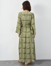 East Ashley Batik Maxi Dress, Green (GREEN), large