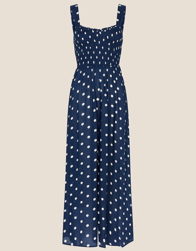 Hector Polka Dot Jumpsuit, Blue (NAVY), large