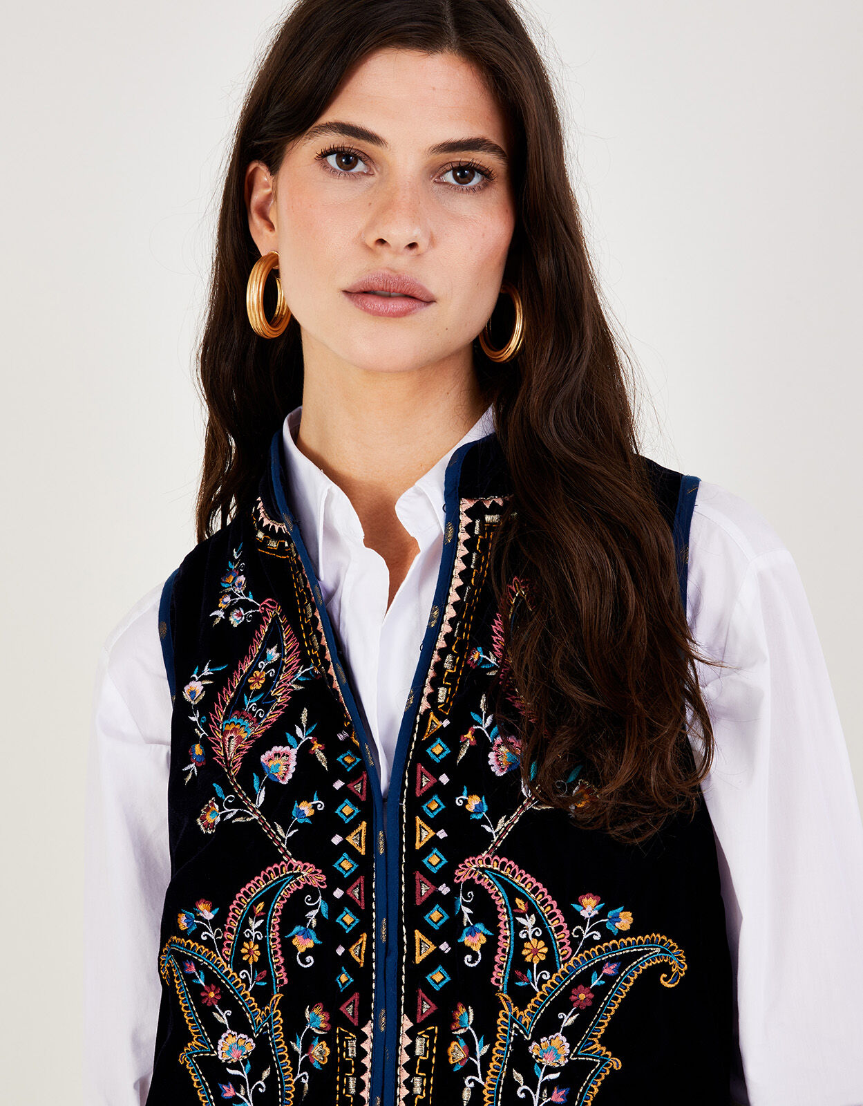Embroidered waistcoat womens cheap