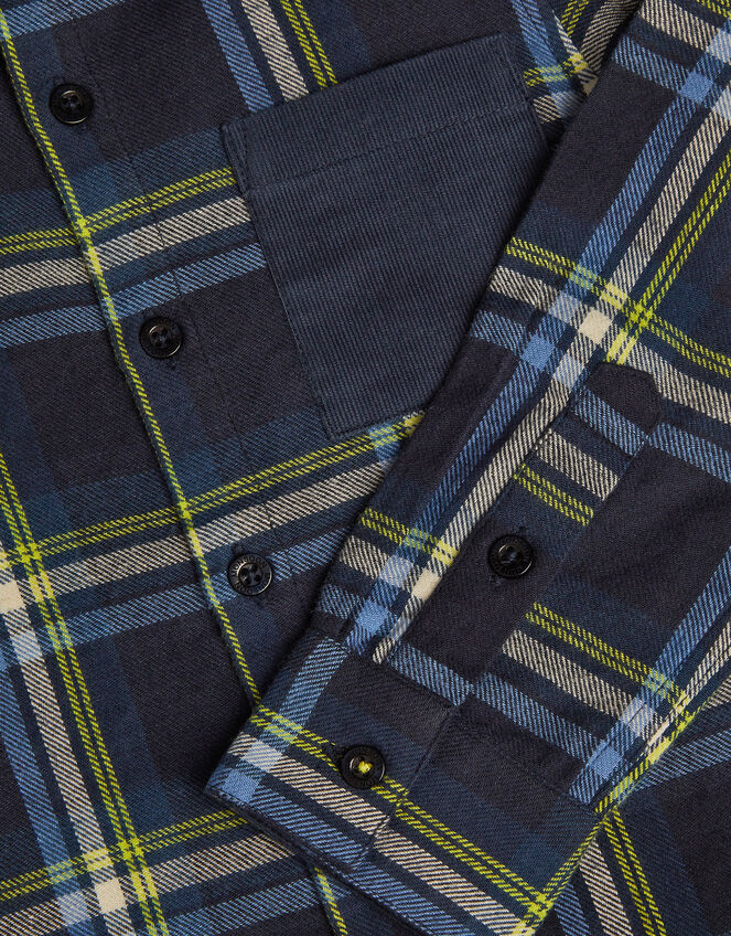 Check Print Shirt, Blue (BLUE), large