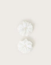 2-Pack Pearl Flower Bridesmaid Hair Clips, , large