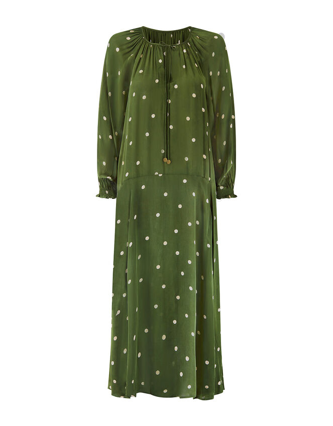 East Kamara Spot Dress, Green (GREEN), large