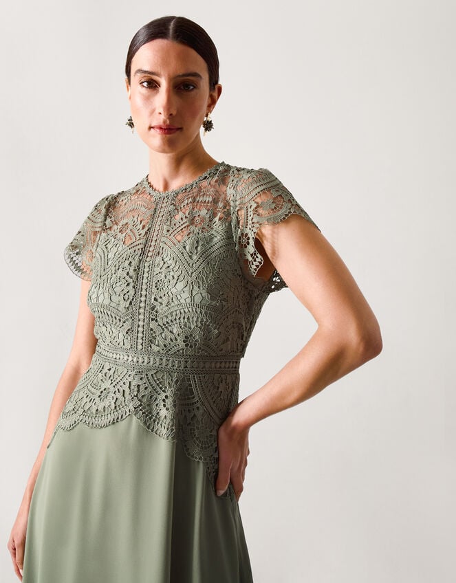 Monica Lace Bridesmaid Dress, Green (PALE GREEN), large
