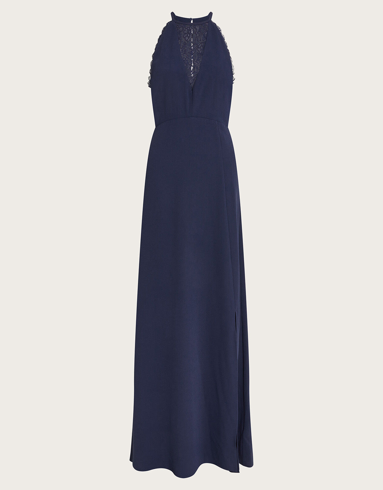 Jackie Lace Halter Dress Blue