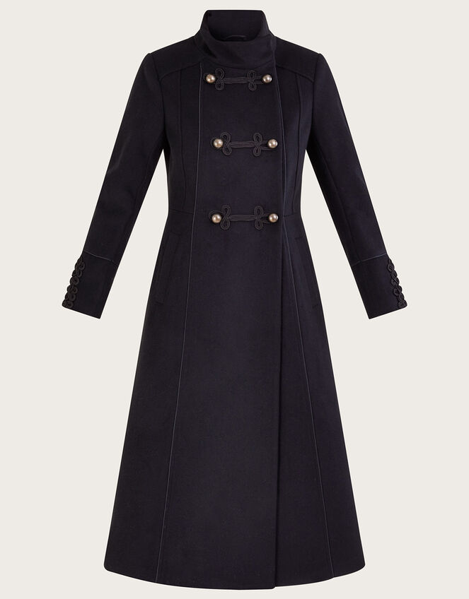 Mya Military Coat, Black (BLACK), large