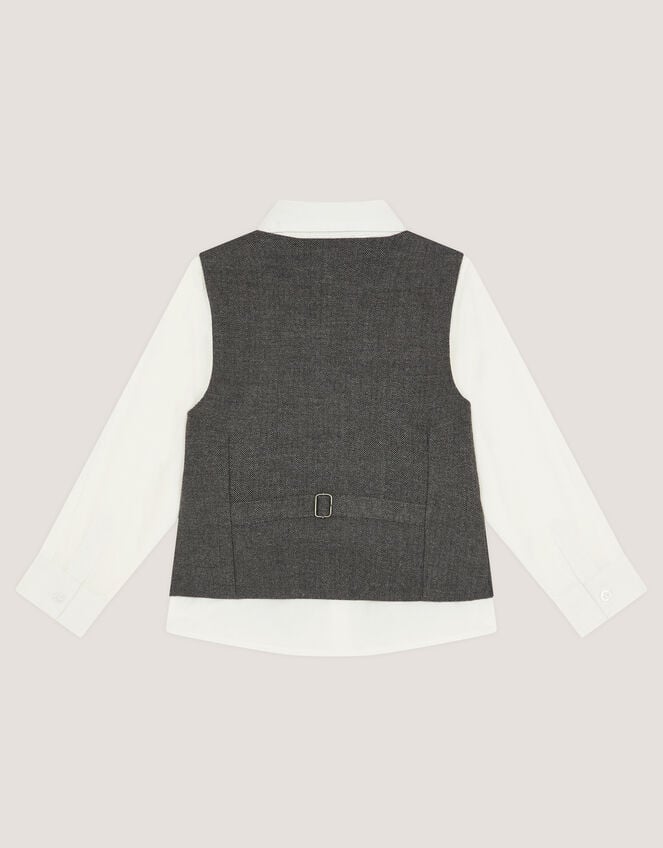 3-Piece Waistcoat & Shirt, Grey (GREY), large