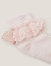 Lace Ankle Sock, Pink (PINK), large