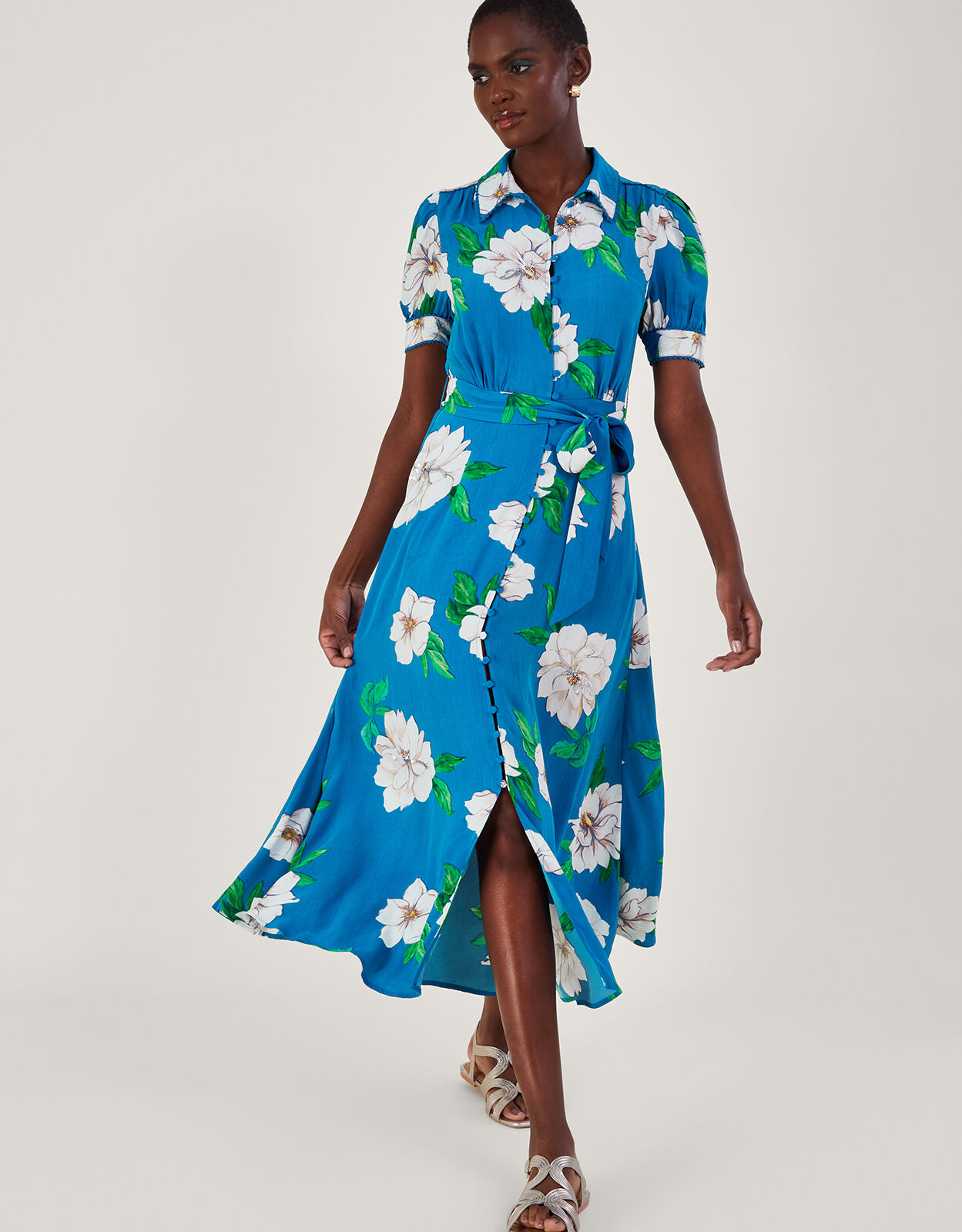 Monsoon blue shirt dress discount