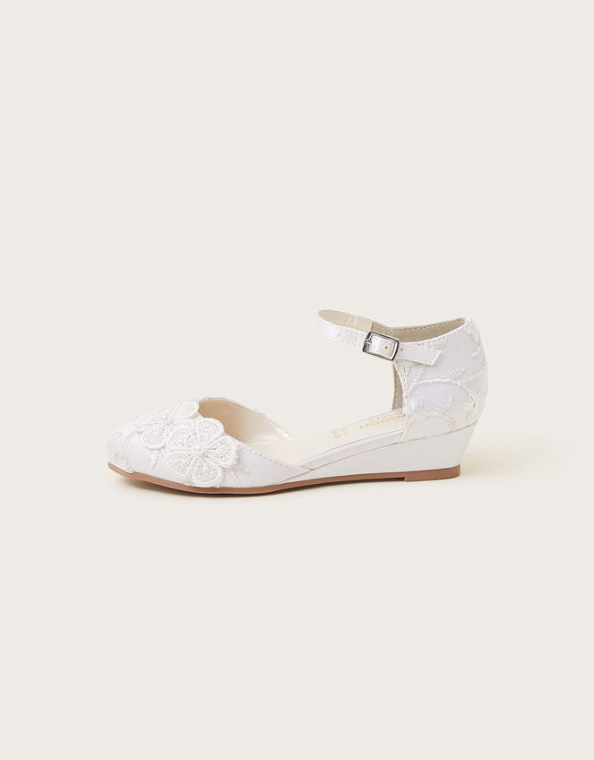Essie Lace Flower Wedges, Ivory (IVORY), large