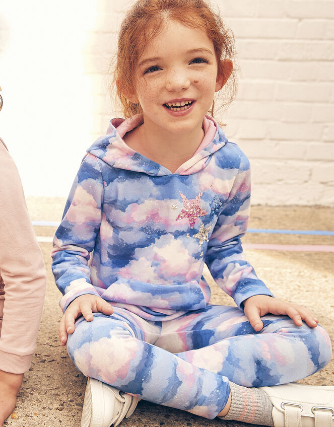 Sequin Star Cloud Print Hoody, Multi (MULTI), large