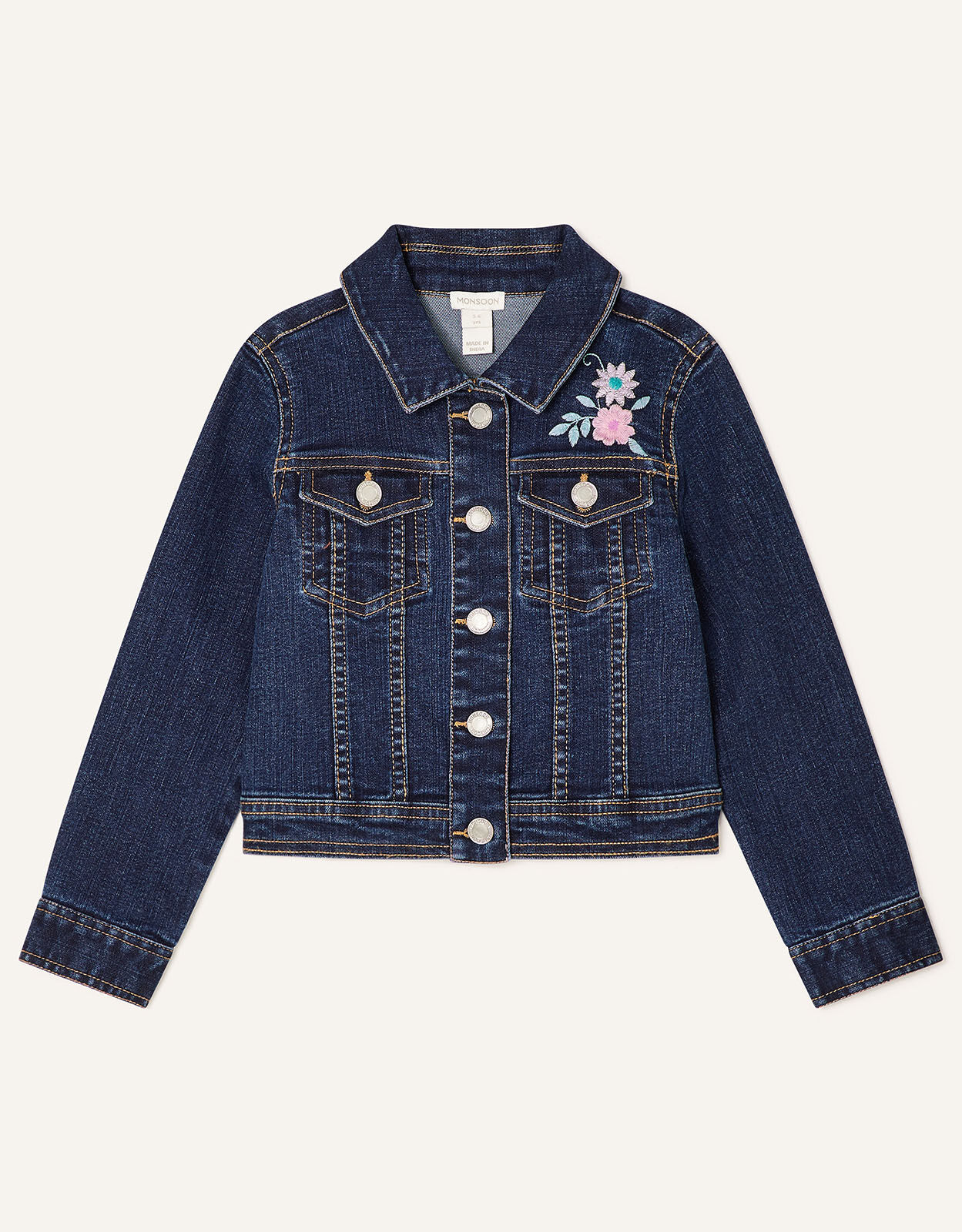 Butterfly Denim Jacket Blue