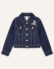 Butterfly Denim Jacket, Blue (BLUE), large