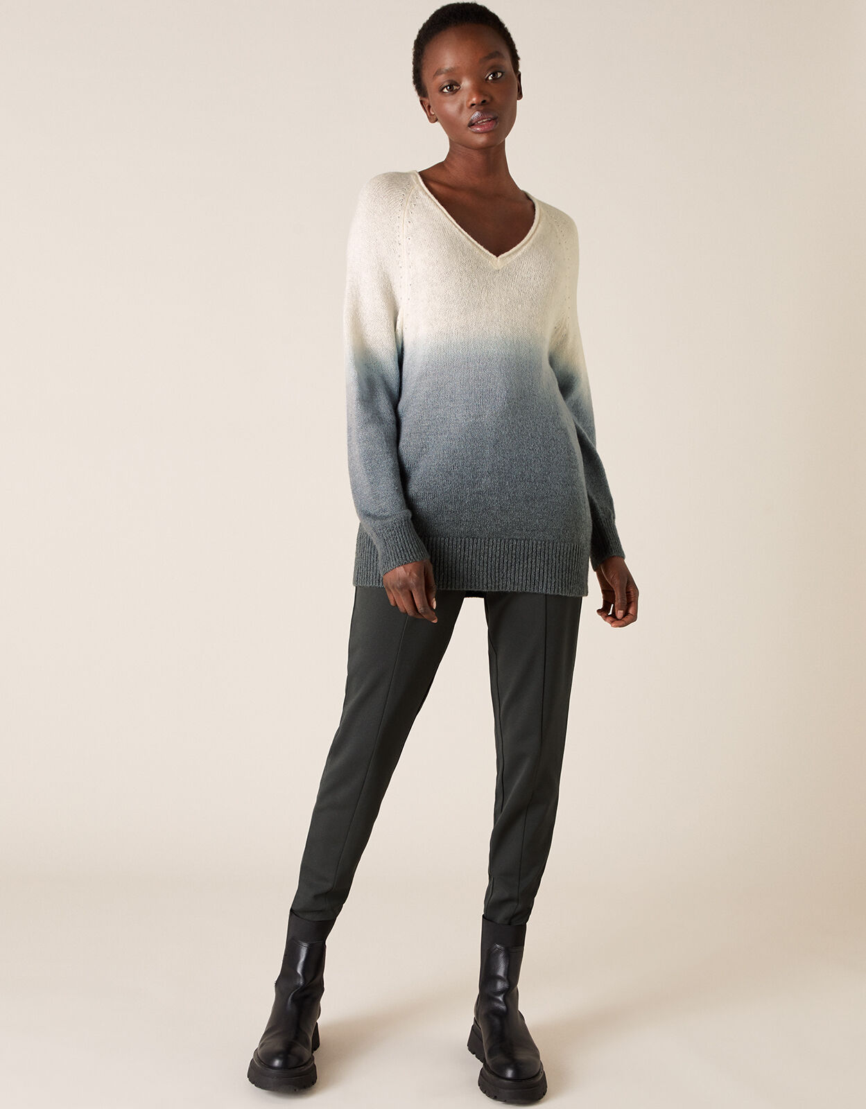Monsoon grey jumper sale