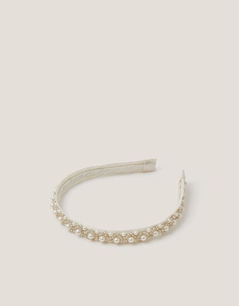 Pearl Encrusted Headband, , large