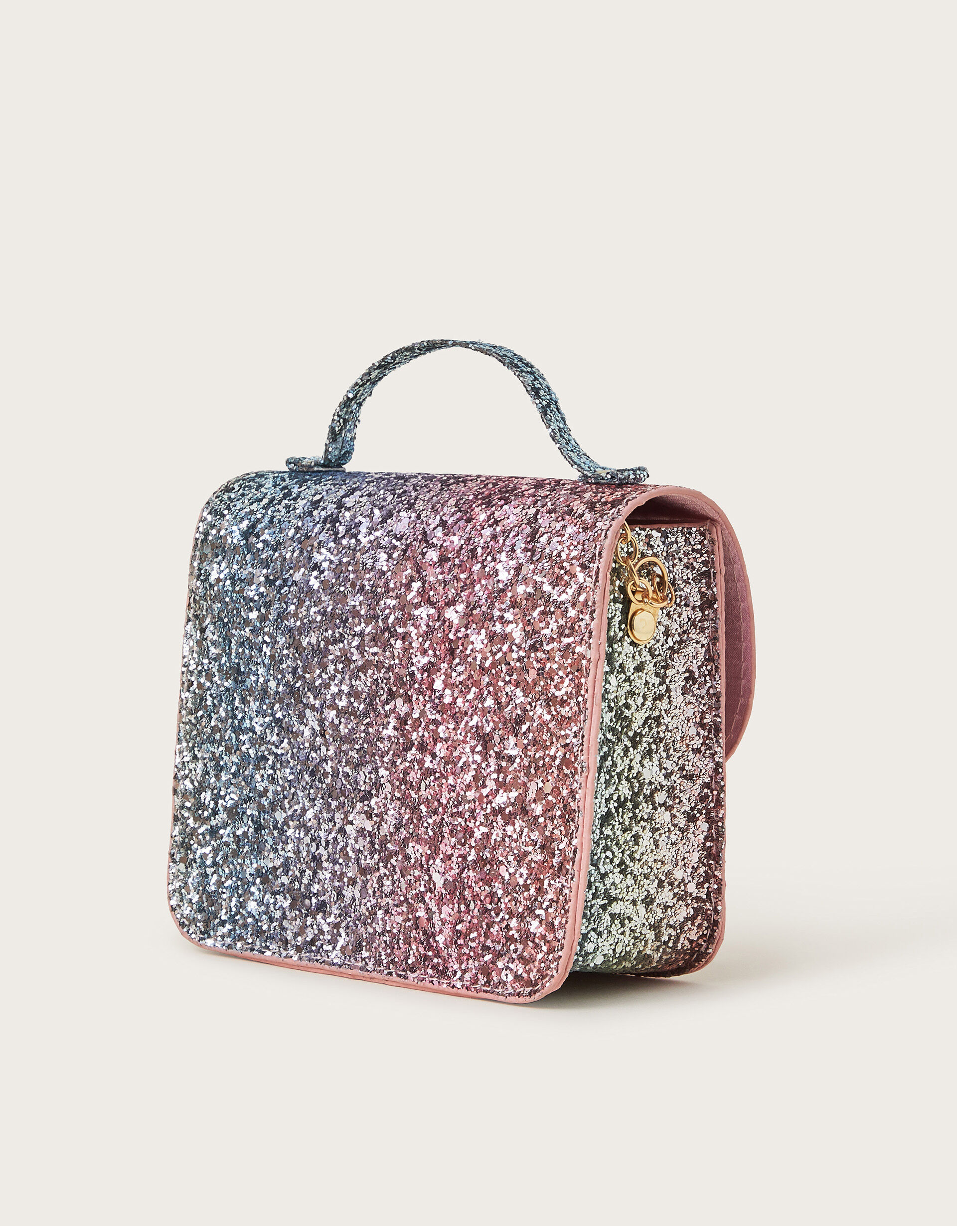 Rainbow Glitter Mini Satchel Bag