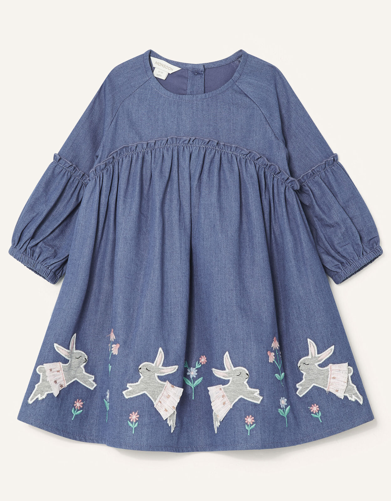 Baby Bunny Denim Dress Blue | Baby Girl 