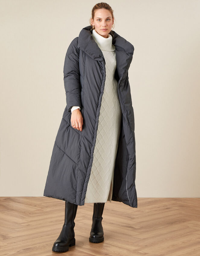 Mackenzie Padded Maxi Coat, Grey (CHARCOAL), large