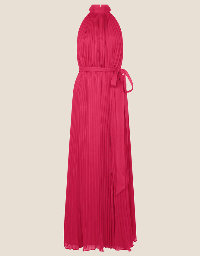 Alya Pleated Chiffon Maxi Dress, Pink (PINK), large