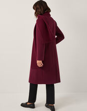 Alicia Scarf Coat, Red (BURGUNDY), large
