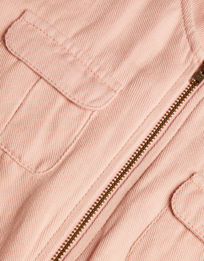 Boutique Washed Denim Jumpsuit, Pink (PINK), large