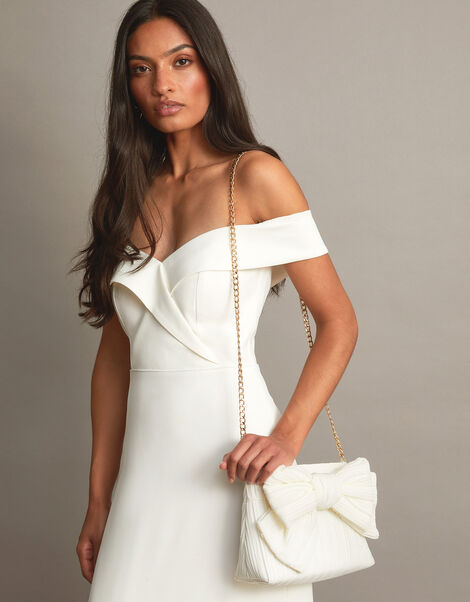 Pleated Bow Bag, , large