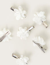 6-Pack Corsage Bridesmaid Hair Clips, Ivory (IVORY), large