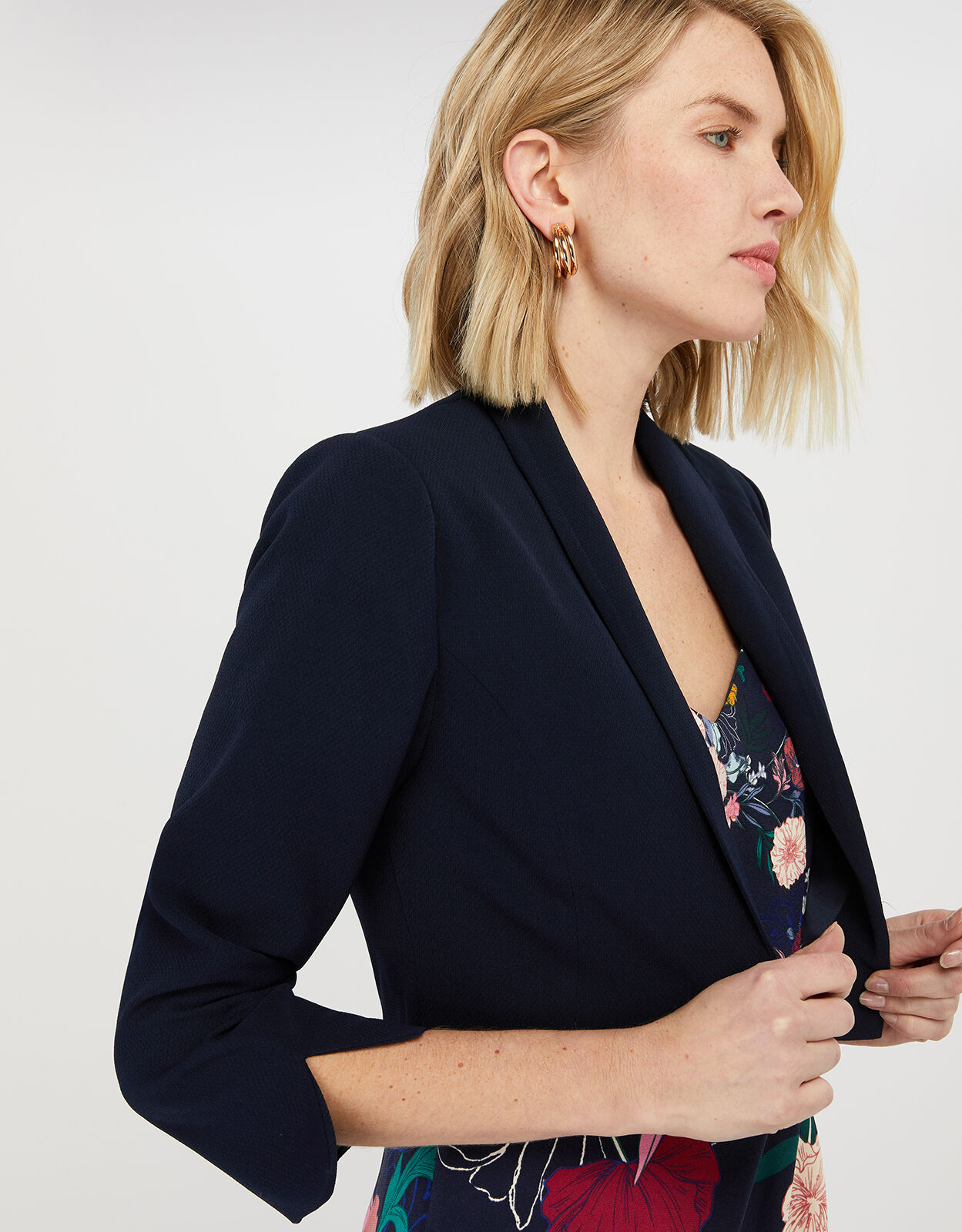 Juni Cropped Jacket Blue Women s Jackets Monsoon ROI