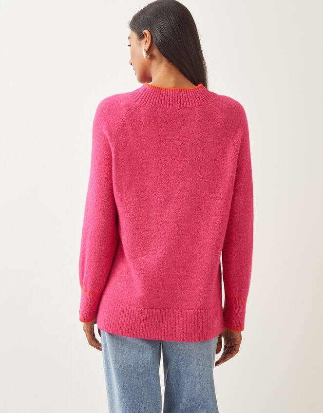 Oti Oversized Mock Neck Sweater, Pink (PINK), large