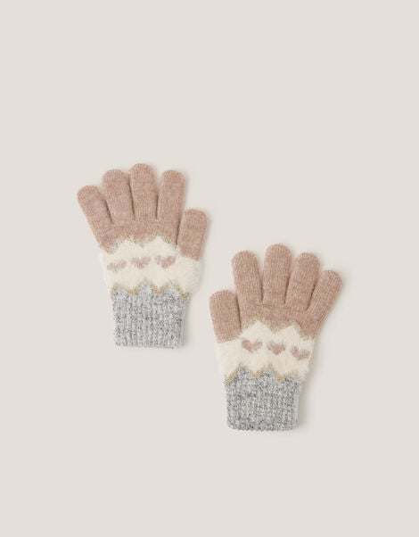 Fair Isle Heart Gloves, Multi (MULTI), large