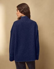 East Rana Funnel Neck Jumper, Blue (NAVY), large