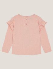 Sequin Christmas Tree Long Sleeve Top, Pink (PINK), large
