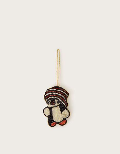 Beaded Penguin Christmas Tree Decoration, , large