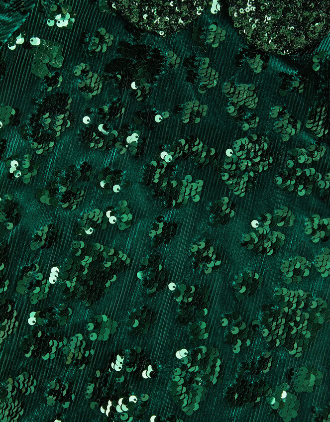 Esmeralda Sequin Collar Party Dress, Green (GREEN), large