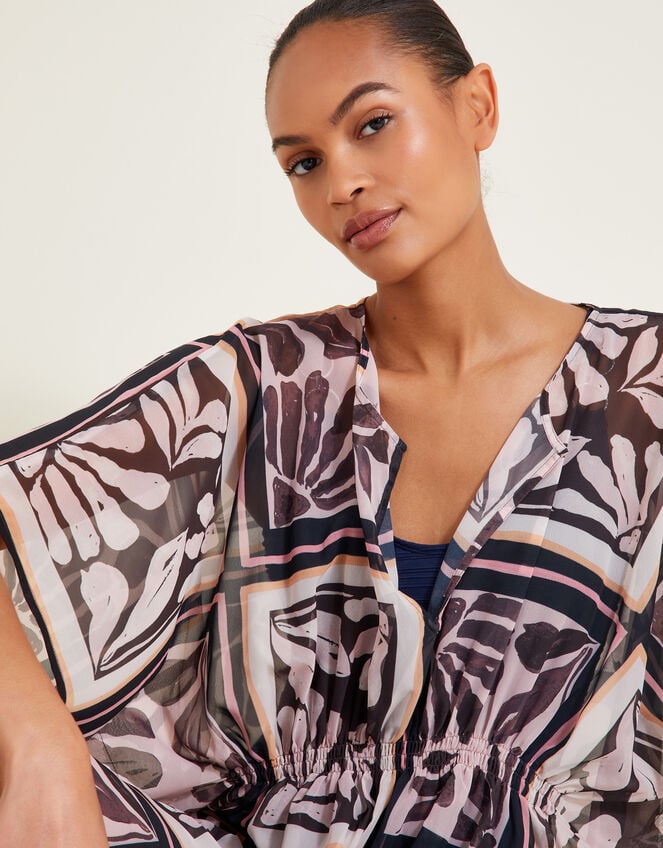 Tile Print Kaftan, , large