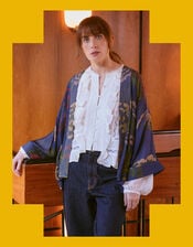 One Hundred Stars Parsley Seed Kimono Jacket, , large