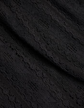 Lace Cut Out Dress, Black (BLACK), large