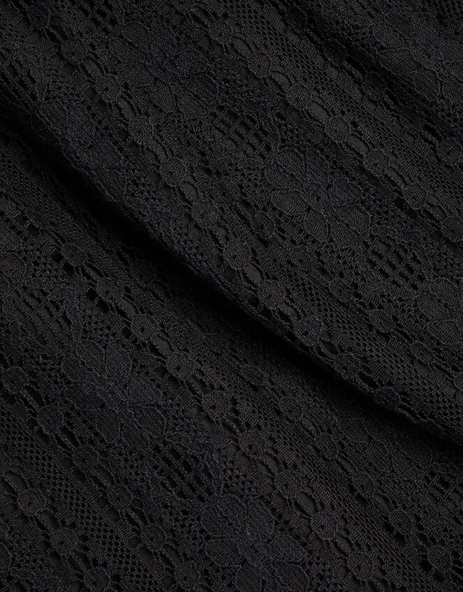 Lace Cut Out Dress, Black (BLACK), large