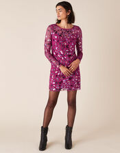 Eugiene Sequin Tunic Dress, Pink (PINK), large