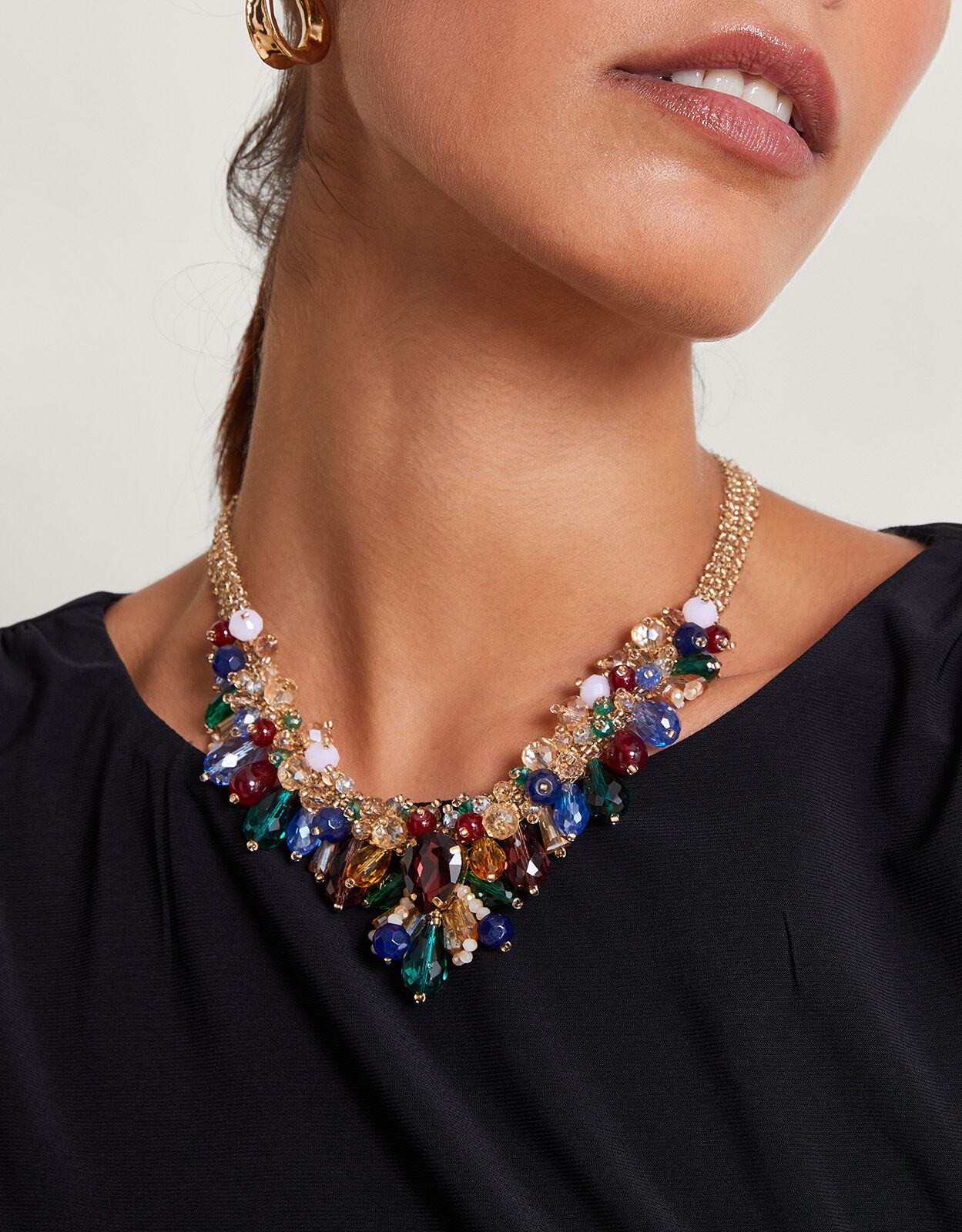 Gemstone statement necklace cheap