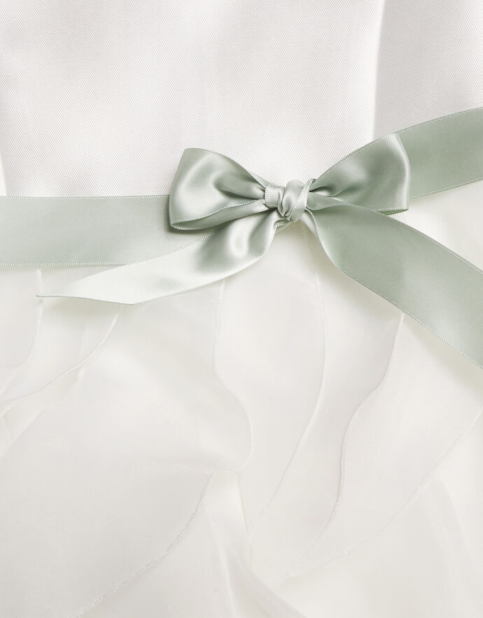 Cannes Organza Ruffle Dress Ivory | Girls' Dresses | Monsoon Global.