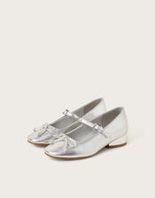 Metallic Ballet Pump Heels, Silver (SILVER), large