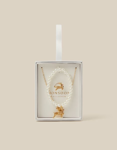 Reindeer Jewellery Gift Box Set, , large